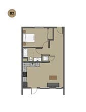 1x1 B-2 206 floor plan