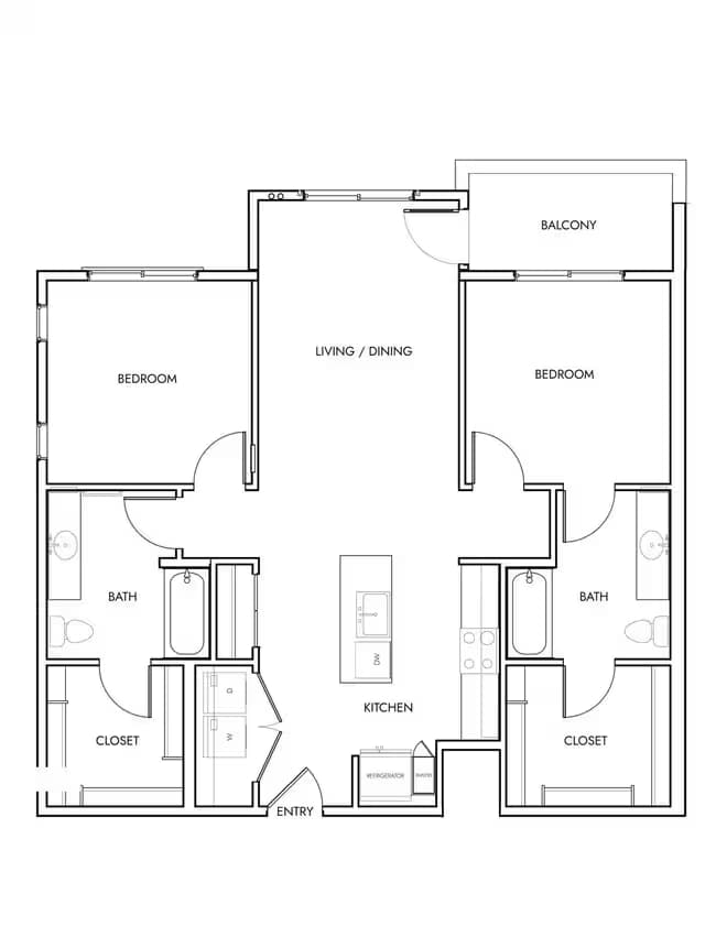Unit B301 B301 floor plan