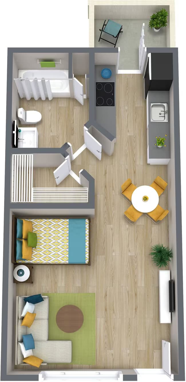 Unit AUCMZQ 319 floor plan