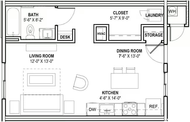 Unit 1413 3203 floor plan