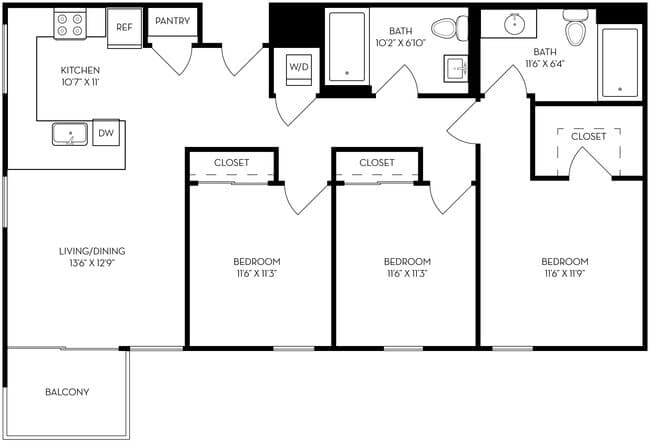 Unit 410 110 floor plan