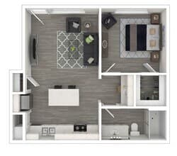 1 Bedroom 29497-678 floor plan