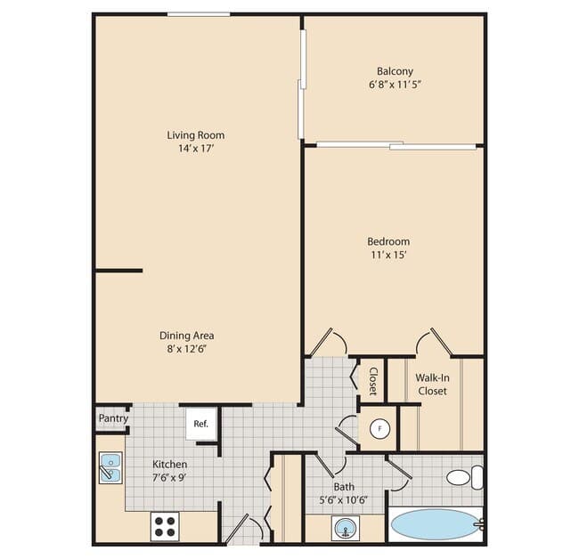 Unit 205 414 floor plan