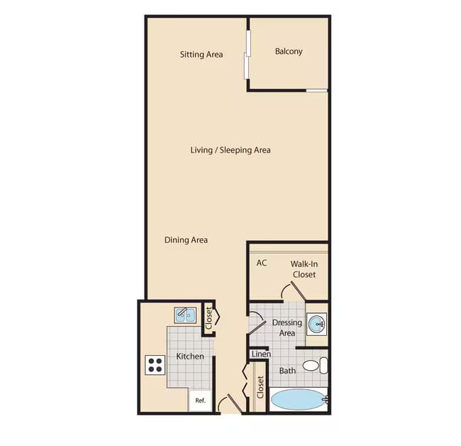 Unit 223 419 floor plan