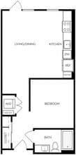 Studio B4 1019 floor plan