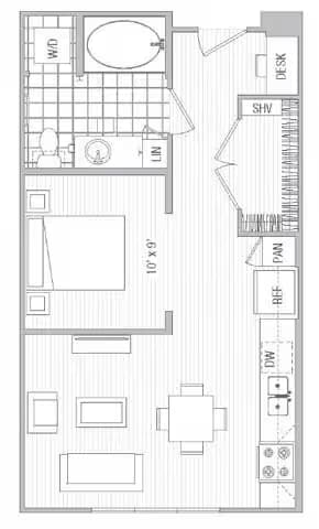 0x1 D1-E 4440-443 floor plan