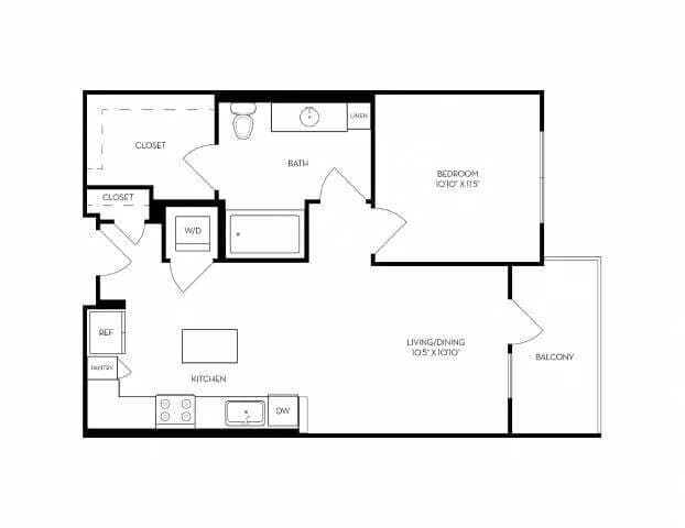 1x1 - G4-L 712 floor plan