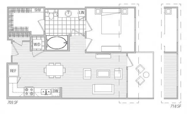 1x1 D4-E 4440-422 floor plan