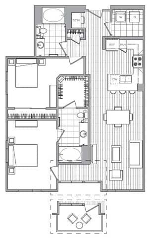 1x2 WL4-W 6161-423 floor plan