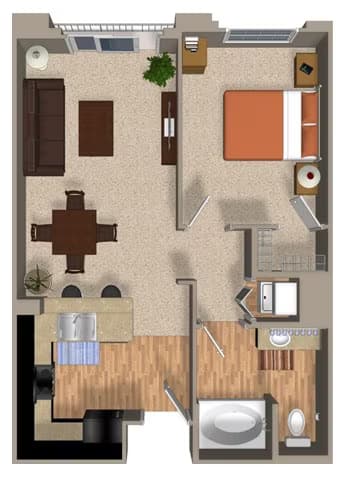 Unit 651 536 floor plan