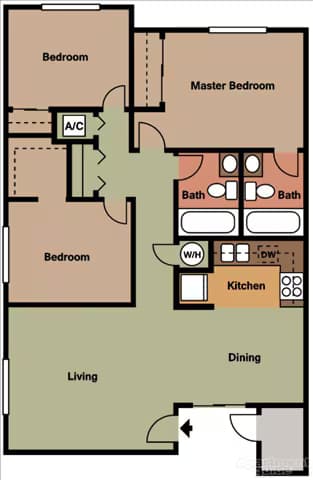 Unit 25H 24D floor plan