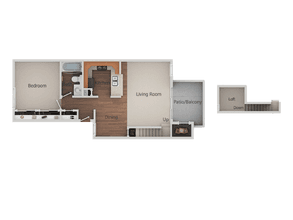 1X1 LOFT 332 floor plan