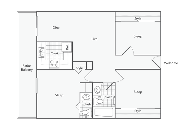 Acadia 62-1P floor plan