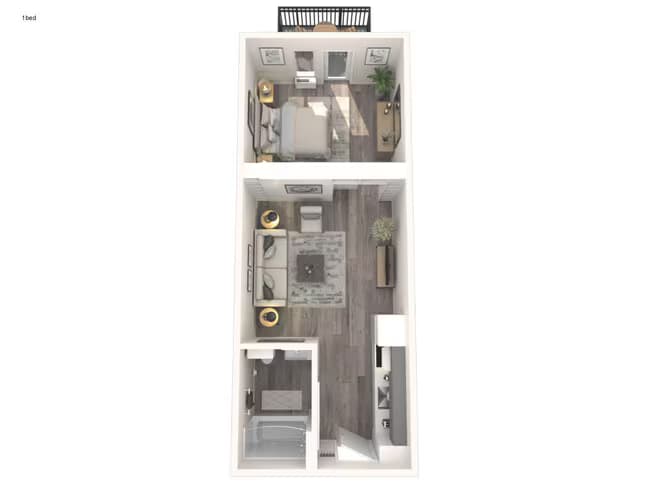 1 Bedroom 405 floor plan