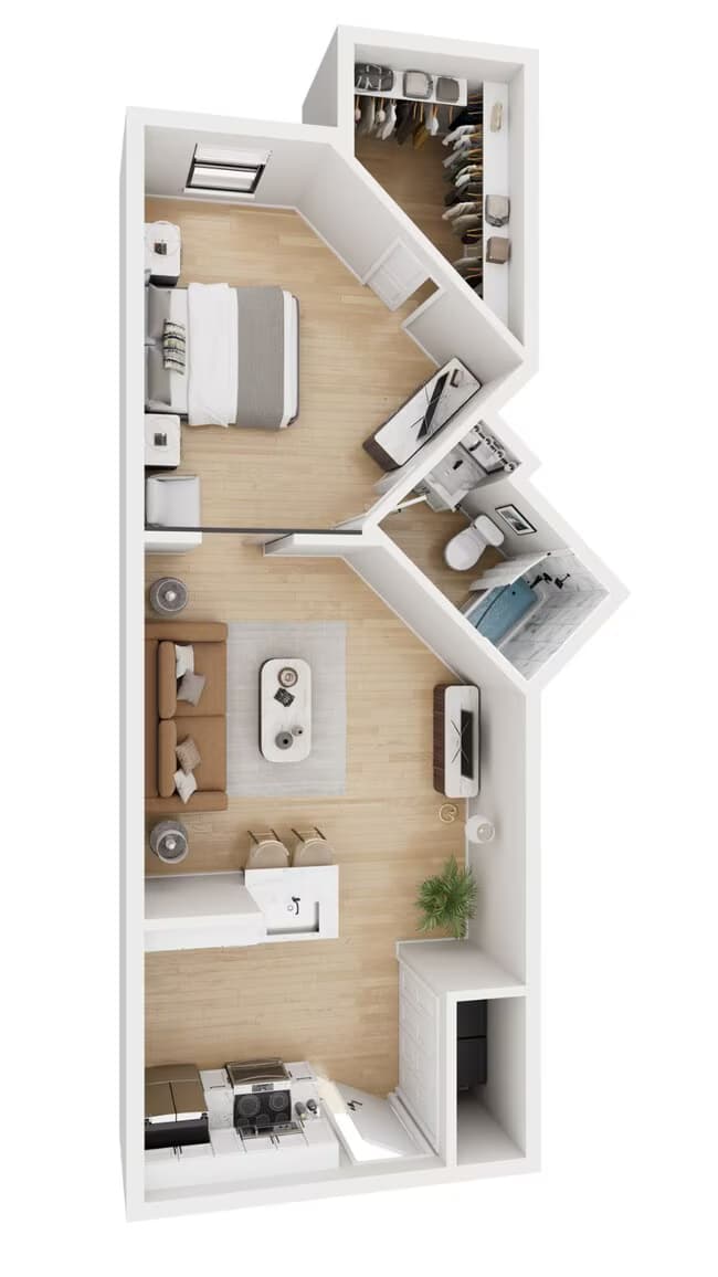 Steele 1x1 335 floor plan