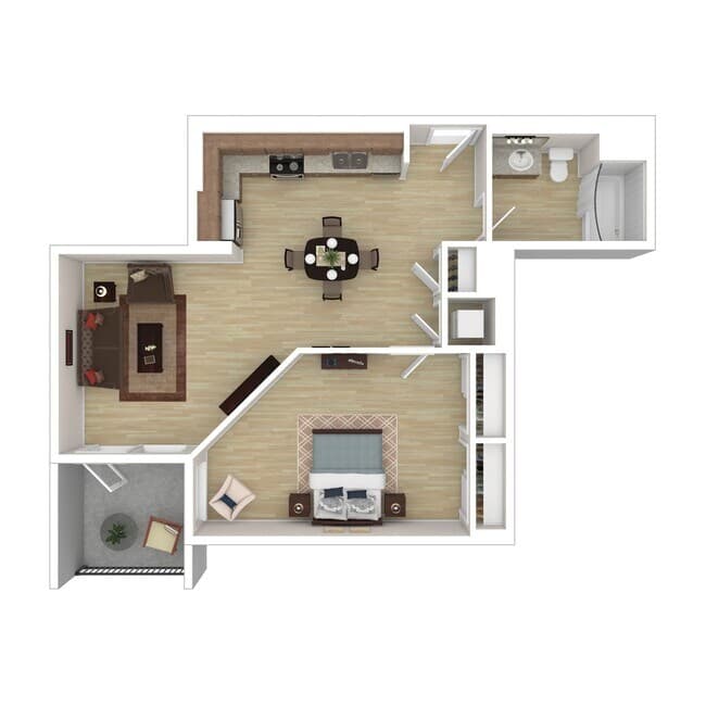 The Peoria 1-406 floor plan