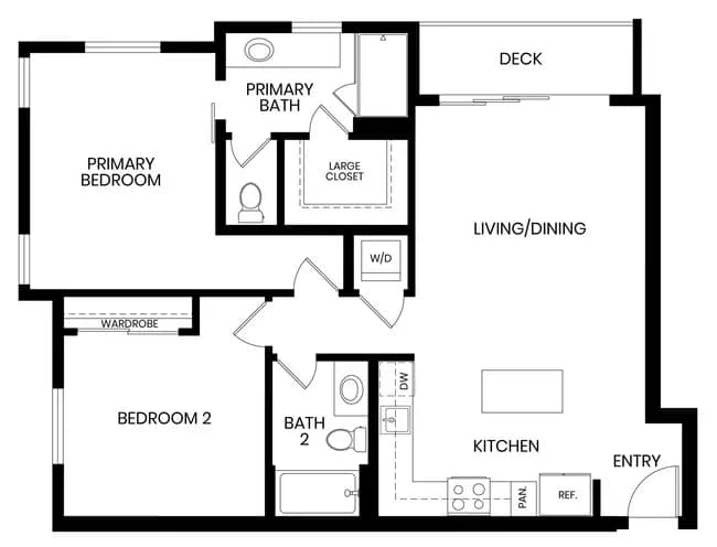 Unit 11-307 10-407 floor plan