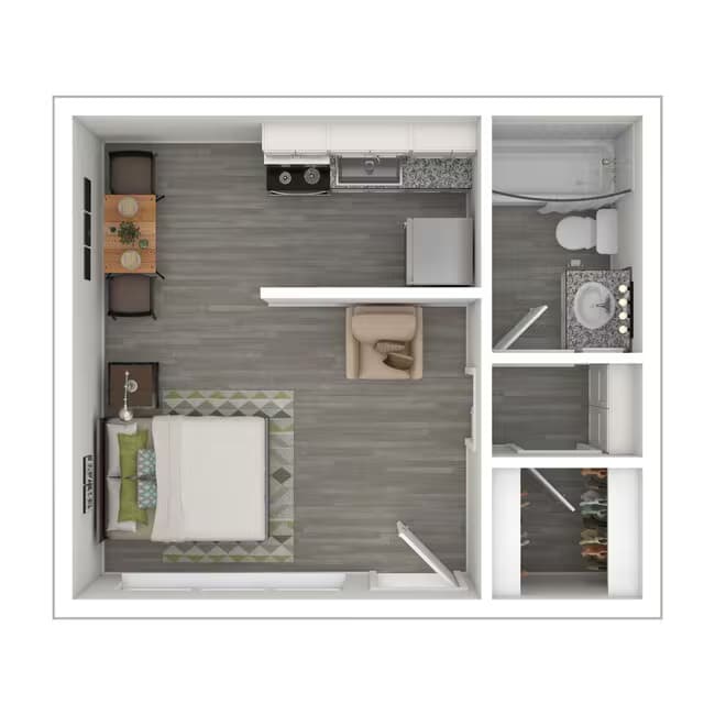 Studio 212 floor plan