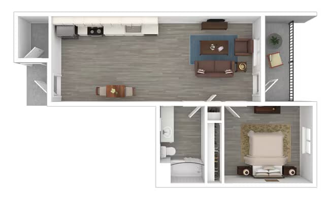 1x1 415 floor plan