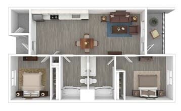 2x2 419 floor plan