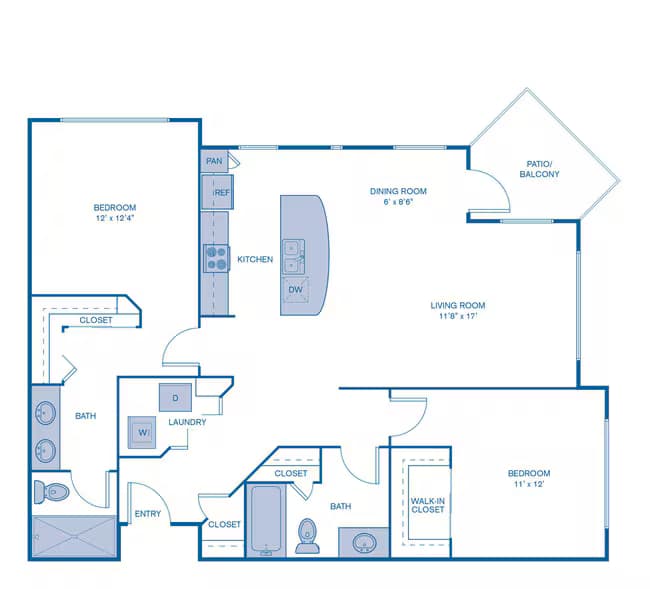 Unit C1046 A1007 floor plan