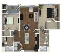 B1 2x2 56-201 floor plan