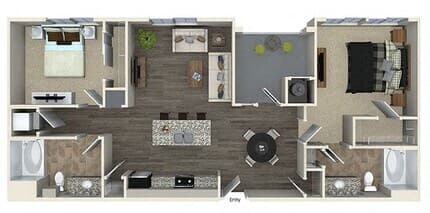 B2 2x2 30-202 floor plan