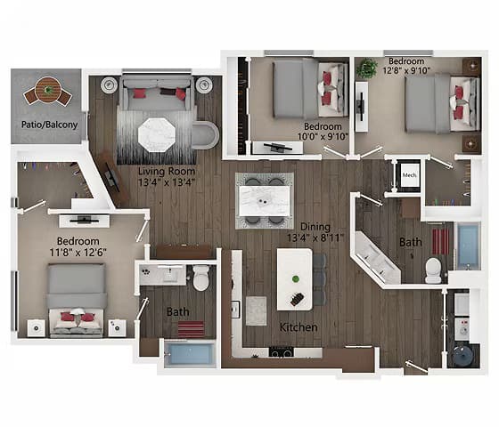 Unit 2030 3030 floor plan