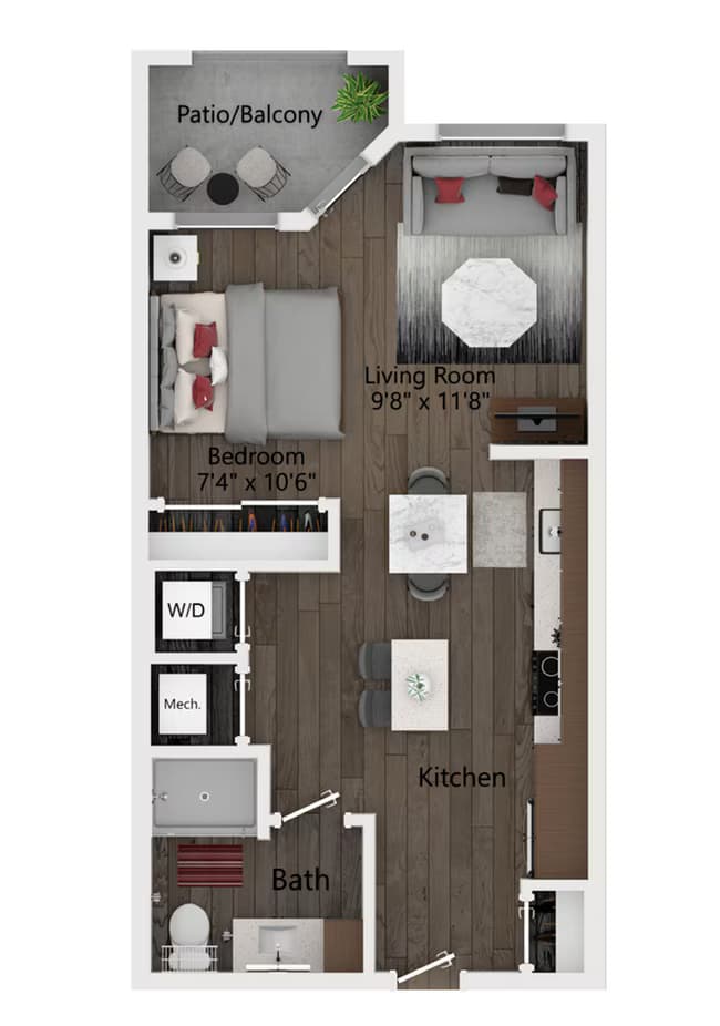 Unit 1119 4096 floor plan