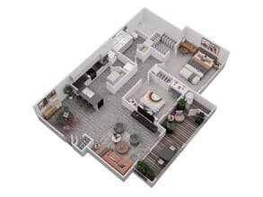 B1 - 970 SQUARE FEET 1063 floor plan