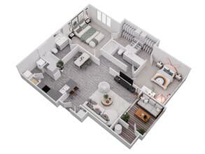 B3 - 1093 SQUARE FEET 2032 floor plan