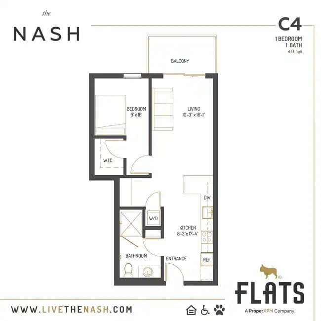 Unit 424 609 floor plan