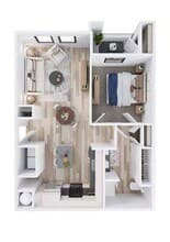 1x1 A1 2022 floor plan