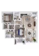 2x2 B1 1016 floor plan
