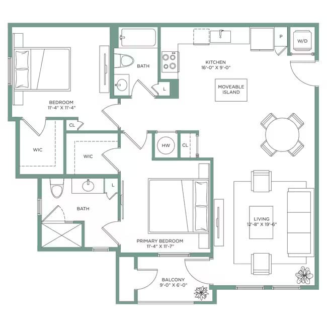 Unit 2034 1123 floor plan