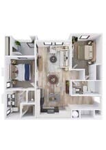 2x2 B2 2118 floor plan