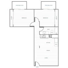 Two Bedroom A 4028-11 floor plan