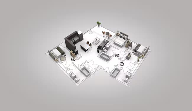 Unit 720B 710 floor plan