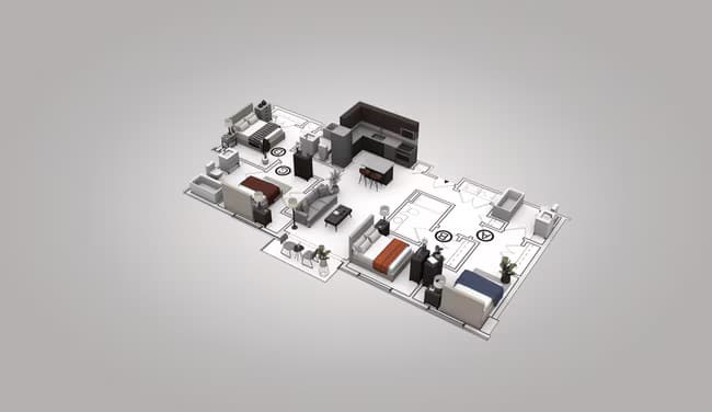 Unit 741D 556 floor plan