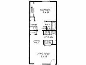 1x1 600 floor plan