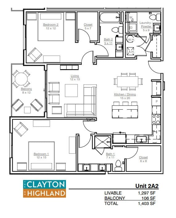 2A2 107 floor plan