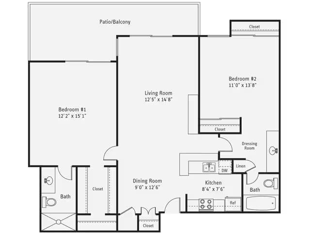 Unit 00H-H101 00V-V301 floor plan