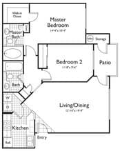 B3 Renovated 1172 floor plan