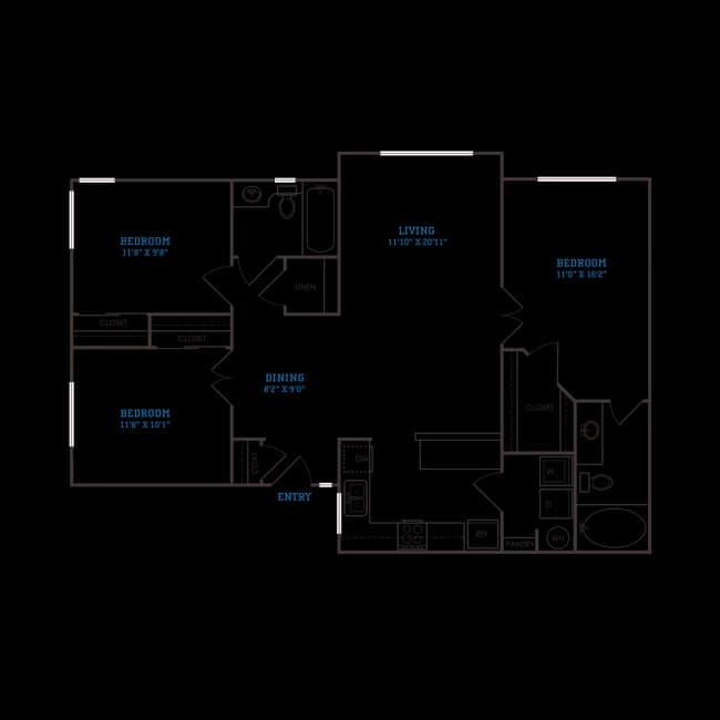 Unit 2173 1116 floor plan