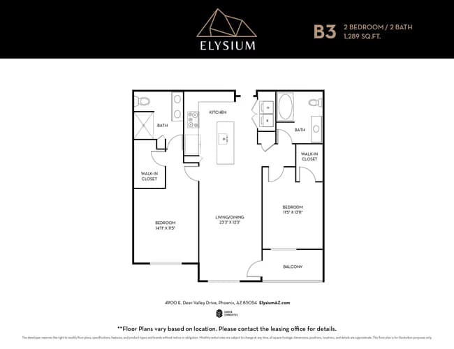 Unit 2132 1132 floor plan