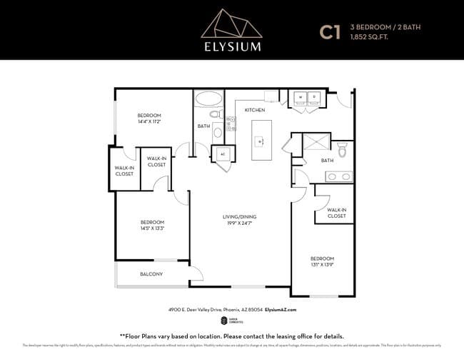 Unit 1131 2155 floor plan