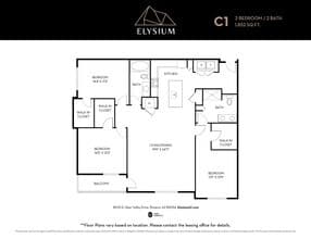 C1 - 3 Bedrooms / 2 Bath 2114 floor plan