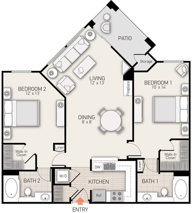 Unit M202 G118 floor plan