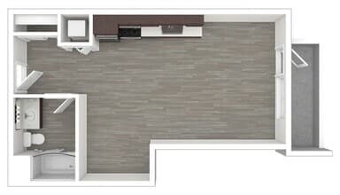 Studio 406 floor plan