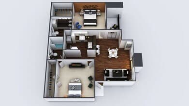 2x2 1017sf Classic 2032 floor plan